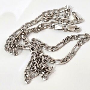 926 Italy Silver Figaro Chain Necklace